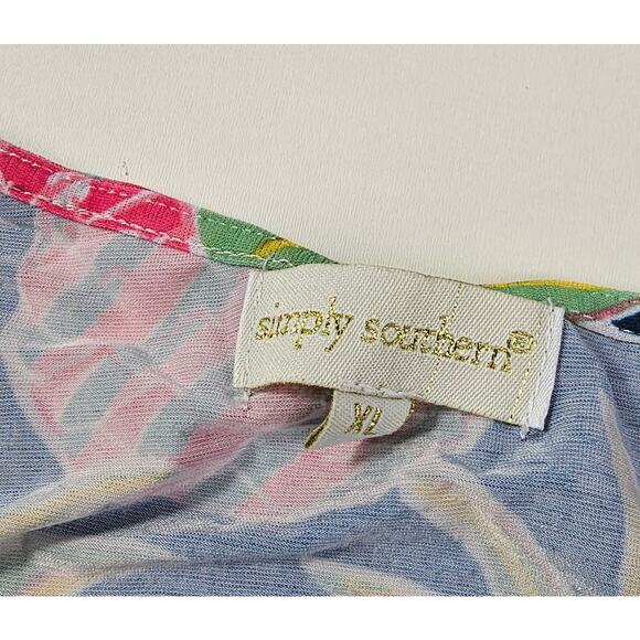 Simply southern size XL pineapple Lilly inspired shift midi dress EUC colorful - Picture 4 of 8